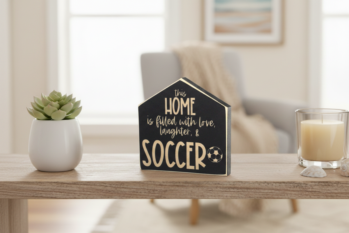 Soccer Home Sign: Gift for Soccer Mom, Coach, or Player