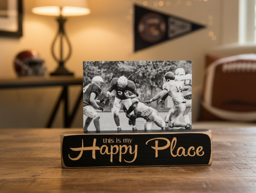 Football Frame, Photo Display, This is my Happy Place