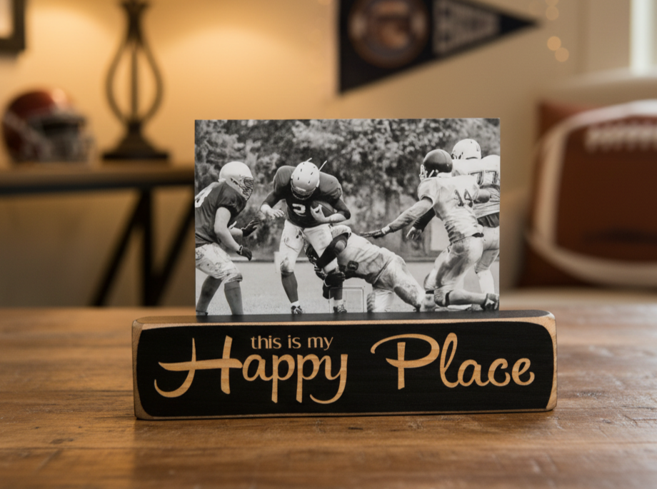 Football Frame, Photo Display, This is my Happy Place
