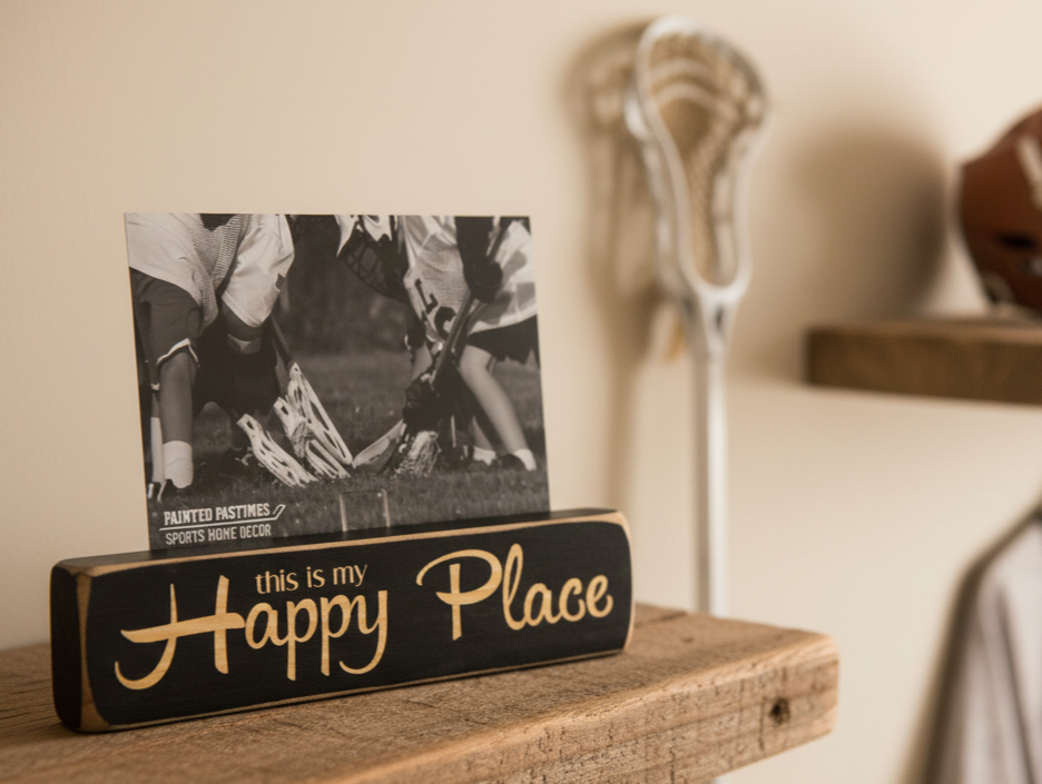 lacrosse frame, photo display, This is my Happy Place 