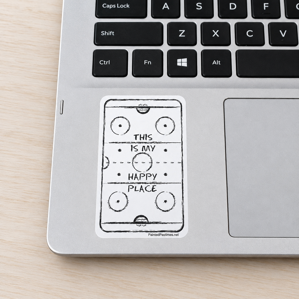 Hockey Player Decal: Laptop, Cell Phone, Tablet Sticker
