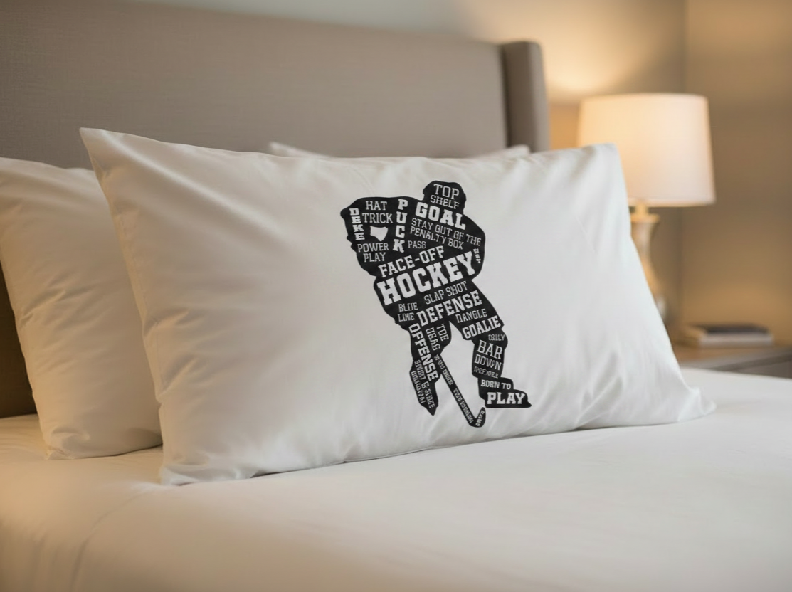 Hockey Pillowcase: Player, Goalie Gift, Room Decor